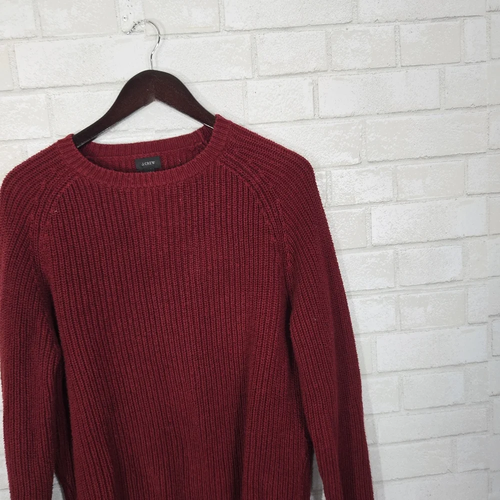 J. Crew heavy, dark red sweater